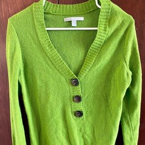 Cute green button up sweater